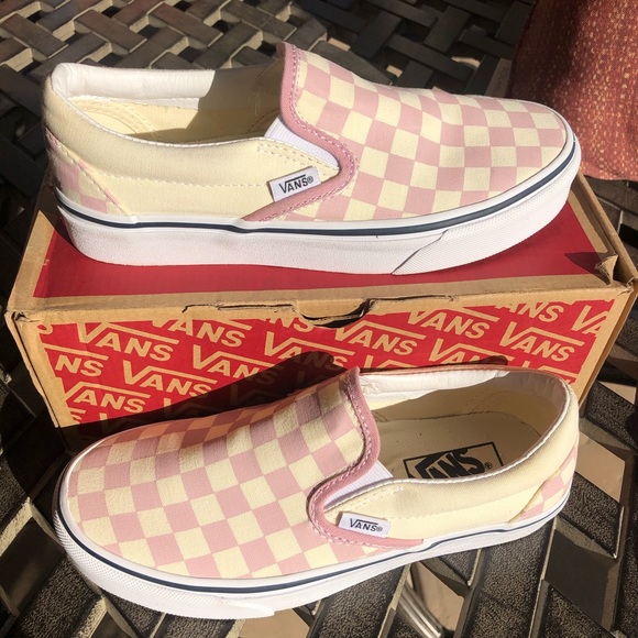Vans Shoes - Vans Classic Slip On Checkerboard Zephyr Pink